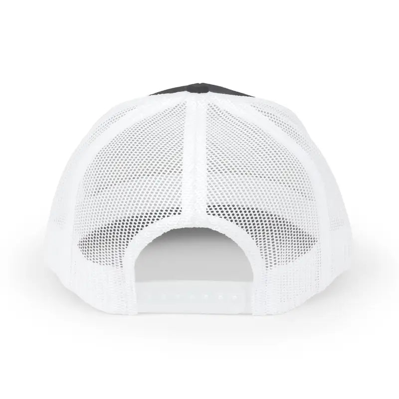 White mesh Snapback Trucker Cap with black panel
