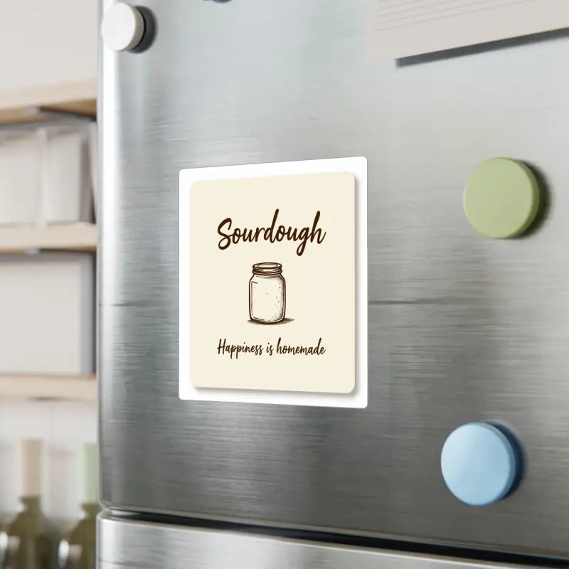 Sourdough-themed refrigerator magnet from Sourdough Happiness Is Homemade Decor Collection