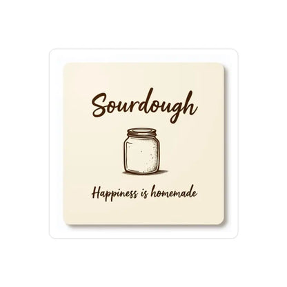 Sourdough-themed square coaster from the Sourdough Happiness Is Homemade Decor Collection