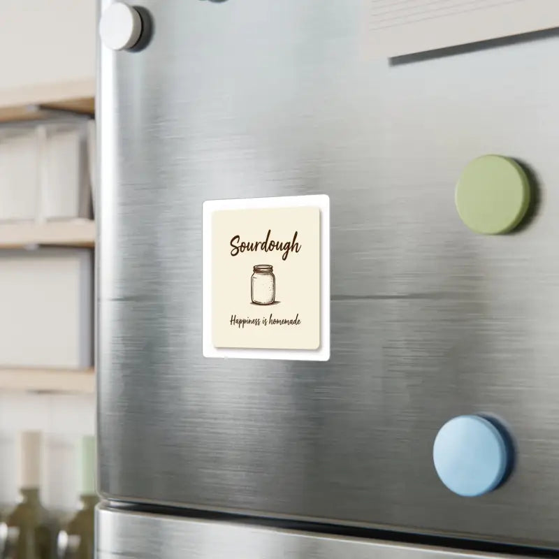Square sourdough magnet from the Sourdough Happiness Is Homemade Decor Collection