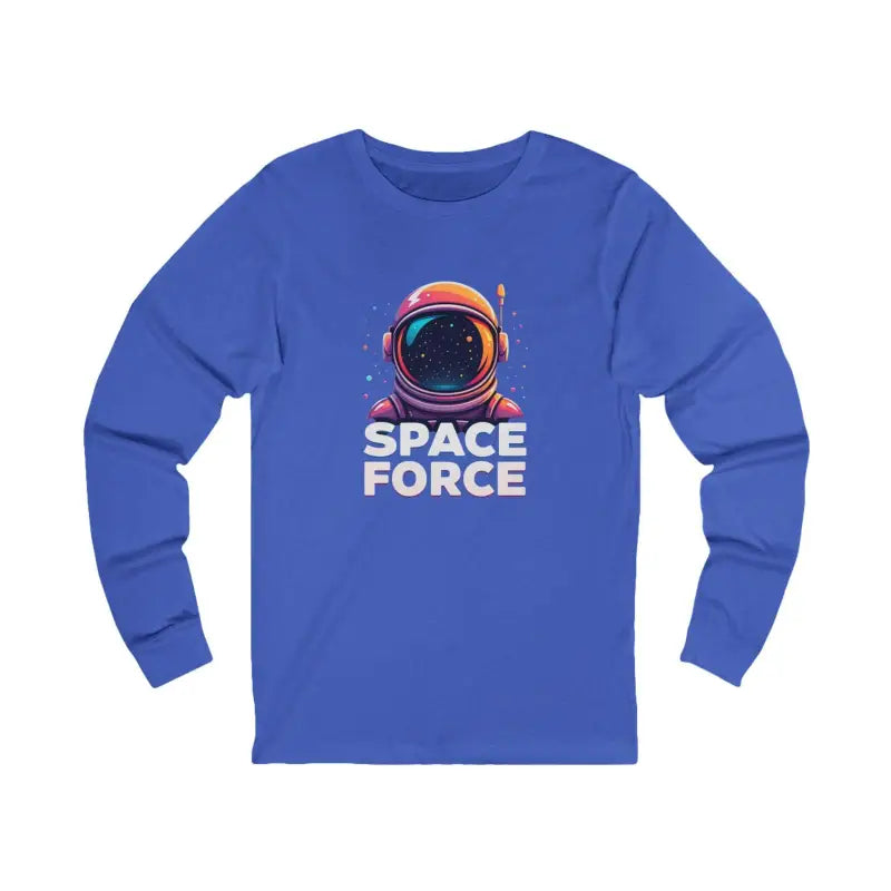 Blue long-sleeved shirt featuring astronaut design from Space Force collection