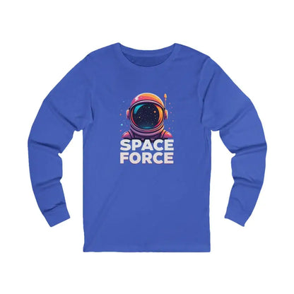 Blue long-sleeved shirt featuring astronaut design from Space Force collection