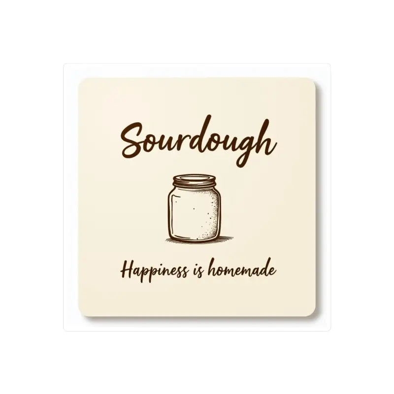 Square coaster featuring sourdough design for baking enthusiasts and home bakers