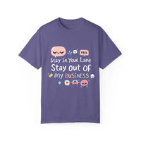Stay Out Of My Business Unisex Garment Dyed T Shirt With Cartoon Graphics - Ocean State Styles