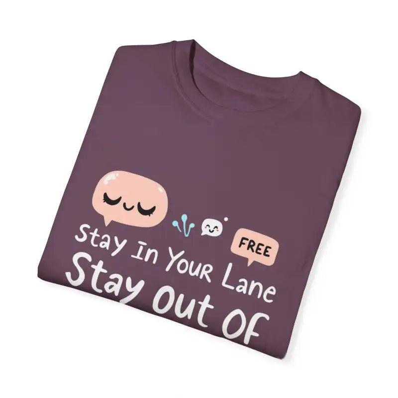 Stay Out Of My Business Unisex Garment Dyed T Shirt With Cartoon Graphics - Ocean State Styles