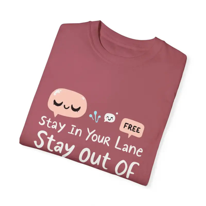 Stay Out Of My Business Unisex Garment Dyed T Shirt With Cartoon Graphics - Ocean State Styles