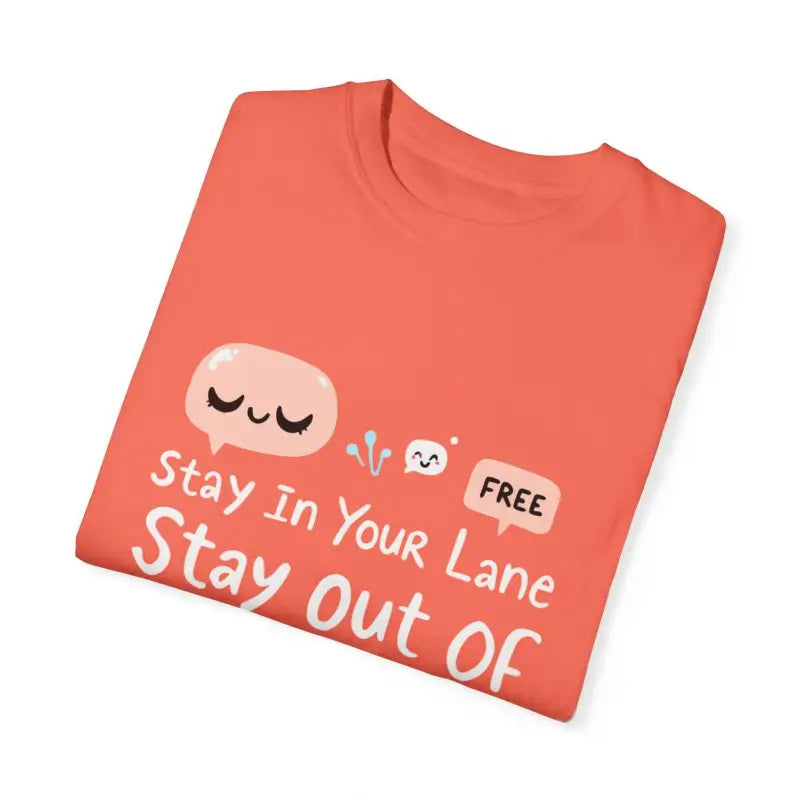 Stay Out Of My Business Unisex Garment Dyed T Shirt With Cartoon Graphics - Ocean State Styles
