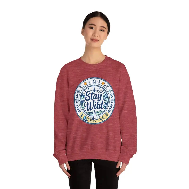 Stay Wild Nature Explorer Sweatshirt For Outdoor Lovers Unisex Cozy Clothing - Ocean State Styles
