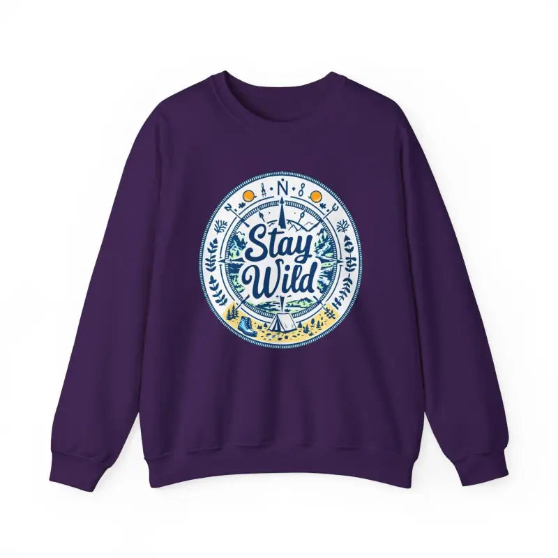 Stay Wild Nature Explorer Sweatshirt For Outdoor Lovers Unisex Cozy Clothing - Ocean State Styles