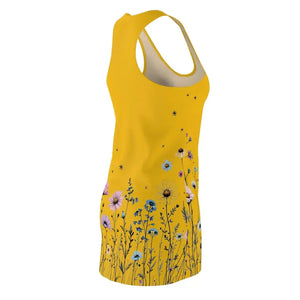 Stylish Yellow Floral Tank Dress for Effortless Elegance - Ocean State Styles