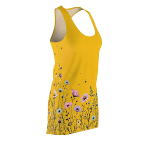 Stylish Yellow Floral Tank Dress for Effortless Elegance - Ocean State Styles