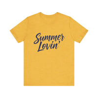 Summer Lovin Unisex Jersey Tee Beige Peach Aqua Style - Ocean State Styles