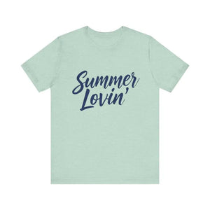Summer Lovin Unisex Jersey Tee Beige Peach Aqua Style - Ocean State Styles