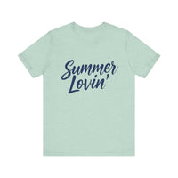 Summer Lovin Unisex Jersey Tee Beige Peach Aqua Style - Ocean State Styles