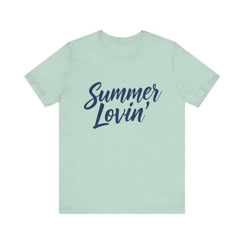 Summer Lovin Unisex Jersey Tee Beige Peach Aqua Style - Ocean State Styles