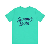 Summer Lovin Unisex Jersey Tee Beige Peach Aqua Style - Ocean State Styles