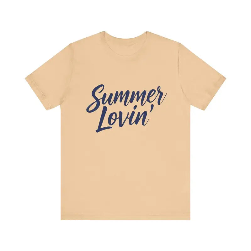 Summer Lovin Unisex Jersey Tee Beige Peach Aqua Style - Ocean State Styles