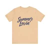 Summer Lovin Unisex Jersey Tee Beige Peach Aqua Style - Ocean State Styles