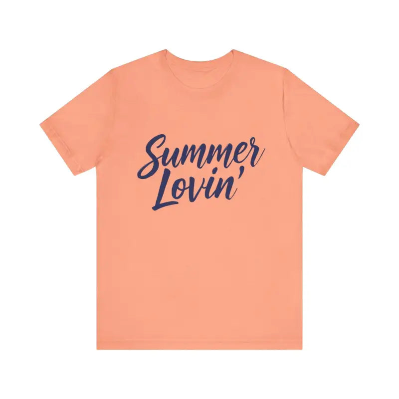 Summer Lovin Unisex Jersey Tee Beige Peach Aqua Style - Ocean State Styles