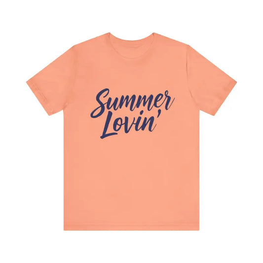 Summer Lovin Unisex Jersey Tee Beige Peach Aqua Style - Ocean State Styles