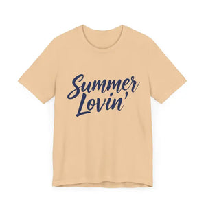 Summer Lovin Unisex Jersey Tee Beige Peach Aqua Style - Ocean State Styles