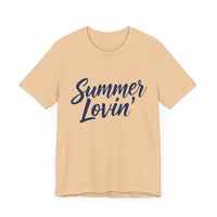 Summer Lovin Unisex Jersey Tee Beige Peach Aqua Style - Ocean State Styles