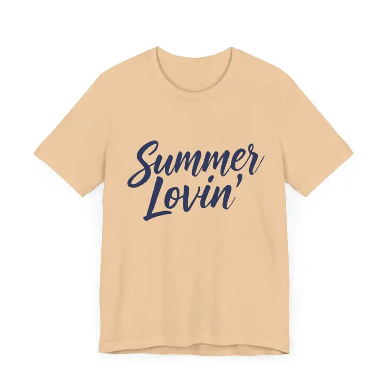 Summer Lovin Unisex Jersey Tee Beige Peach Aqua Style - Ocean State Styles