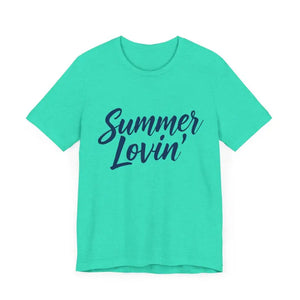 Summer Lovin Unisex Jersey Tee Beige Peach Aqua Style - Ocean State Styles