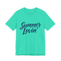 Summer Lovin Unisex Jersey Tee Beige Peach Aqua Style - Ocean State Styles