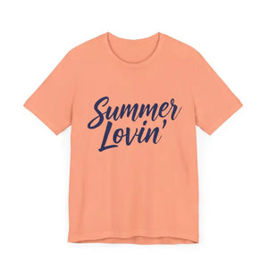 Summer Lovin Unisex Jersey Tee Beige Peach Aqua Style - Ocean State Styles