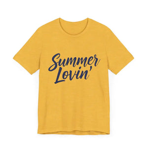 Summer Lovin Unisex Jersey Tee Beige Peach Aqua Style - Ocean State Styles