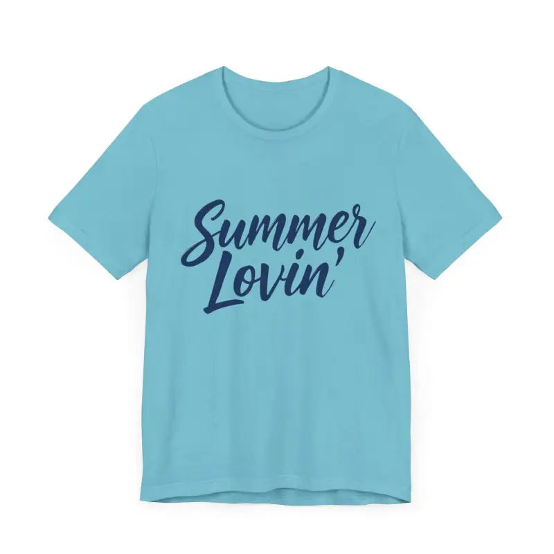 Summer Lovin Unisex Jersey Tee Beige Peach Aqua Style - Ocean State Styles