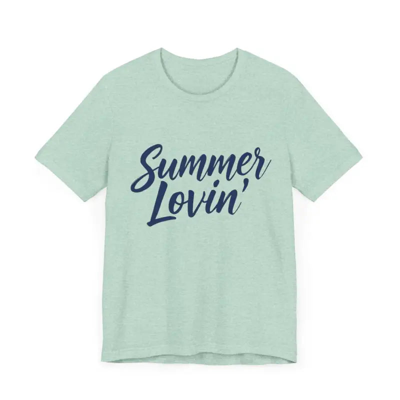 Summer Lovin Unisex Jersey Tee Beige Peach Aqua Style - Ocean State Styles