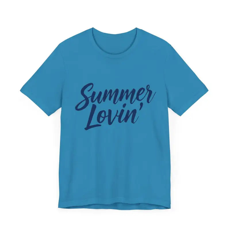 Summer Lovin Unisex Jersey Tee Beige Peach Aqua Style - Ocean State Styles