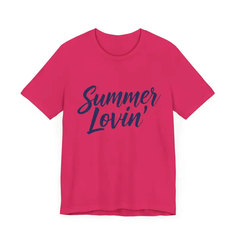 Summer Lovin Unisex Jersey Tee Beige Peach Aqua Style - Ocean State Styles
