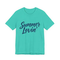 Summer Lovin Unisex Jersey Tee Beige Peach Aqua Style - Ocean State Styles