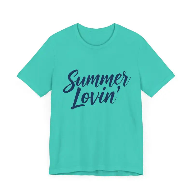 Summer Lovin Unisex Jersey Tee Beige Peach Aqua Style - Ocean State Styles