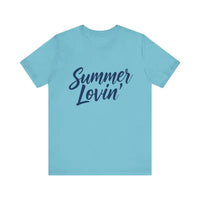 Summer Lovin Unisex Jersey Tee Beige Peach Aqua Style - Ocean State Styles