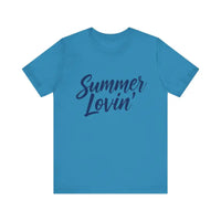Summer Lovin Unisex Jersey Tee Beige Peach Aqua Style - Ocean State Styles