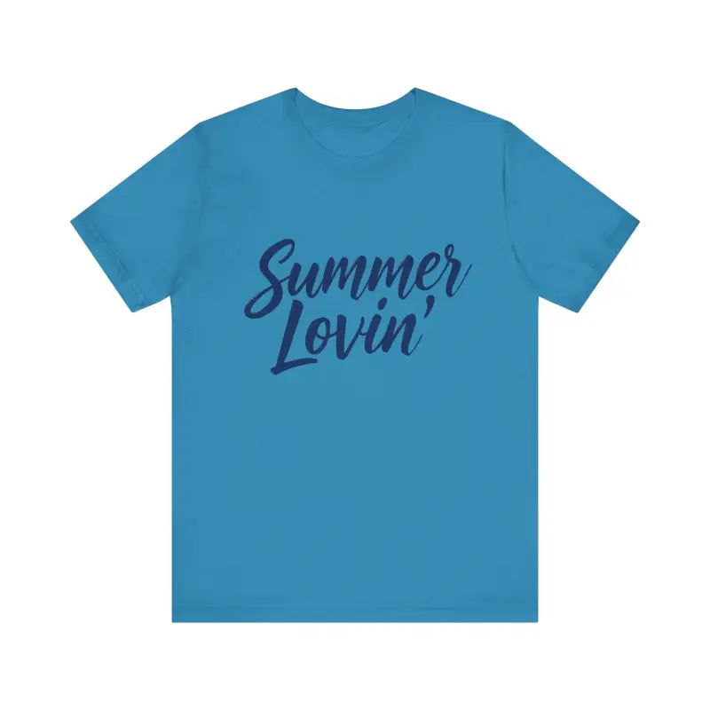 Summer Lovin Unisex Jersey Tee Beige Peach Aqua Style - Ocean State Styles