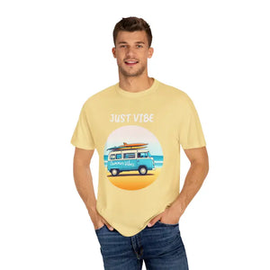 Summer Vibes Unisex Garment Dyed T Shirt with Van Graphics - Ocean State Styles