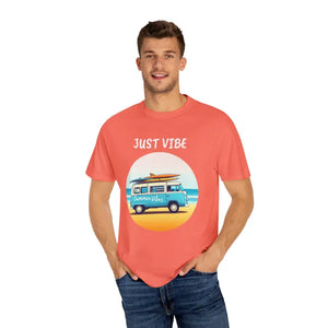 Summer Vibes Unisex Garment Dyed T Shirt with Van Graphics - Ocean State Styles