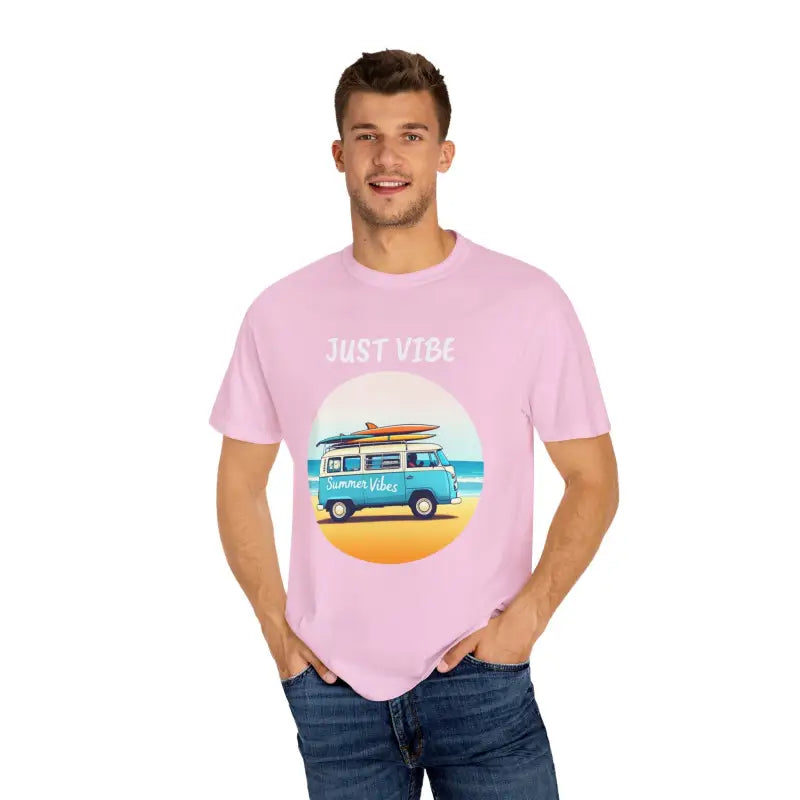 Summer Vibes Unisex Garment Dyed T Shirt with Van Graphics - Ocean State Styles