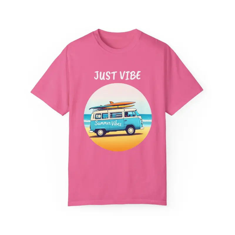 Summer Vibes Unisex Garment Dyed T Shirt with Van Graphics - Ocean State Styles