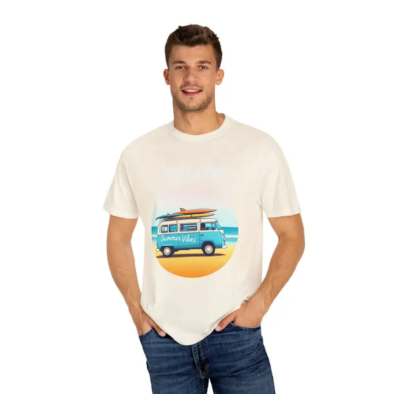 Summer Vibes Unisex Garment Dyed T Shirt with Van Graphics - Ocean State Styles