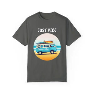 Summer Vibes Unisex Garment Dyed T Shirt with Van Graphics - Ocean State Styles