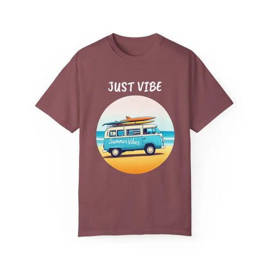 Summer Vibes Unisex Garment Dyed T Shirt with Van Graphics - Ocean State Styles