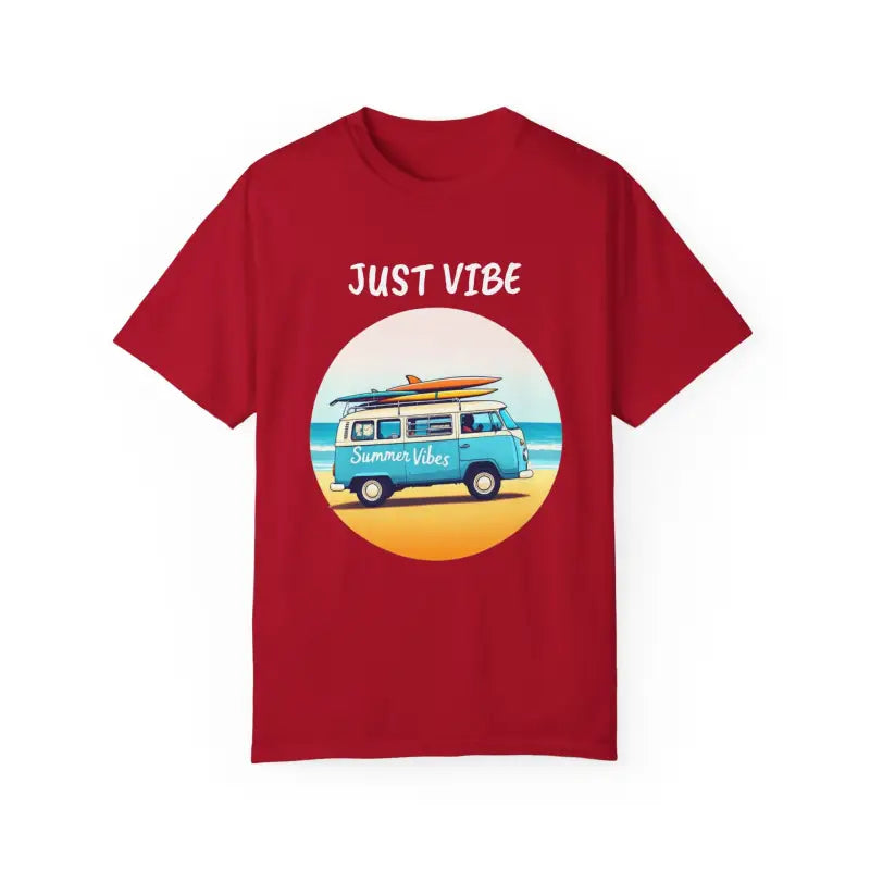 Summer Vibes Unisex Garment Dyed T Shirt with Van Graphics - Ocean State Styles