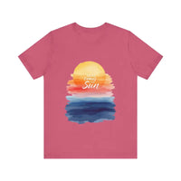 Sun and Sunset Graphic T Shirts for Men and Women in White, Cream and Pink - Ocean State Styles