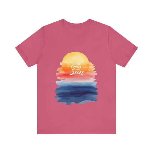 Sun and Sunset Graphic T Shirts for Men and Women in White, Cream and Pink - Ocean State Styles